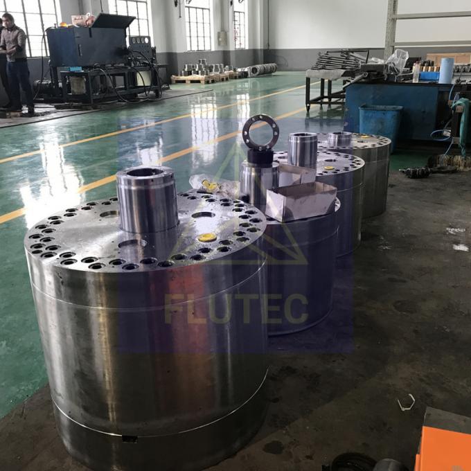 Test di pressione al 100% cilindro idraulico a pistone cavo per l'industria dei ponti 2