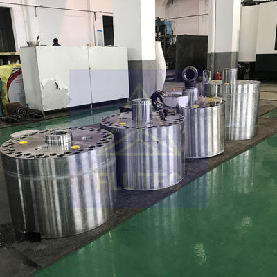 Test di pressione al 100% cilindro idraulico a pistone cavo per l'industria dei ponti